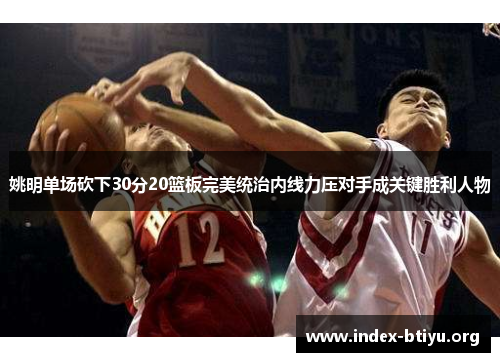 姚明单场砍下30分20篮板完美统治内线力压对手成关键胜利人物 姚明单场砍下30分20篮板完美统治内线力压对手成关键胜利人物